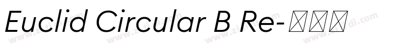 Euclid Circular B Re字体转换